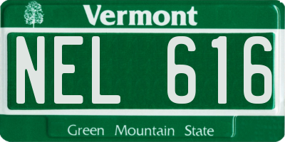 VT license plate NEL616