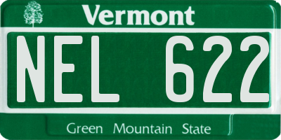 VT license plate NEL622