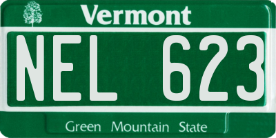 VT license plate NEL623