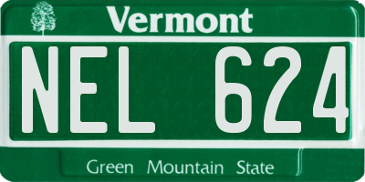 VT license plate NEL624