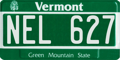 VT license plate NEL627