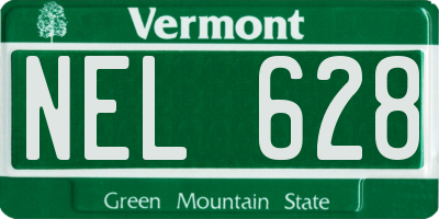 VT license plate NEL628