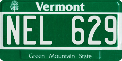 VT license plate NEL629