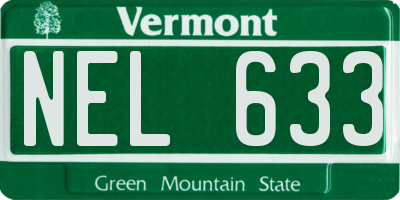 VT license plate NEL633