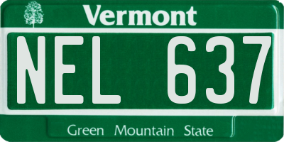 VT license plate NEL637