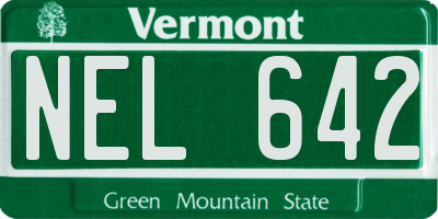 VT license plate NEL642