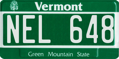 VT license plate NEL648