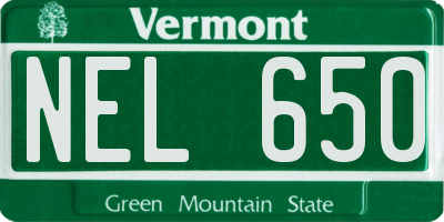 VT license plate NEL650