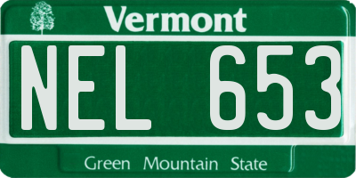 VT license plate NEL653