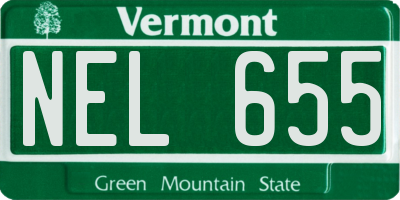 VT license plate NEL655