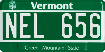 VT license plate NEL656