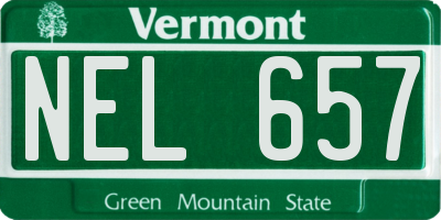 VT license plate NEL657