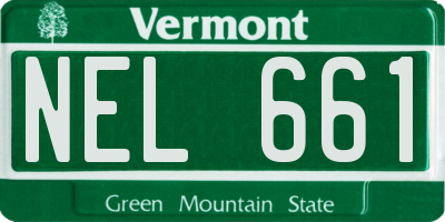 VT license plate NEL661