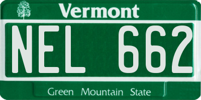 VT license plate NEL662
