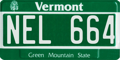 VT license plate NEL664