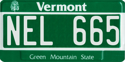 VT license plate NEL665