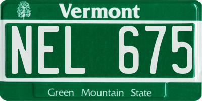 VT license plate NEL675