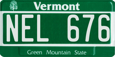VT license plate NEL676