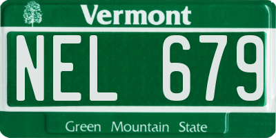VT license plate NEL679