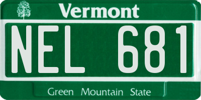 VT license plate NEL681