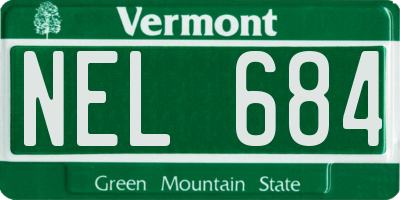 VT license plate NEL684