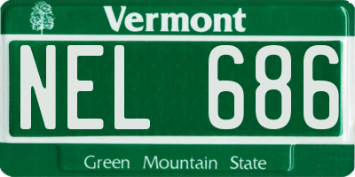 VT license plate NEL686