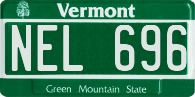 VT license plate NEL696