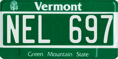VT license plate NEL697