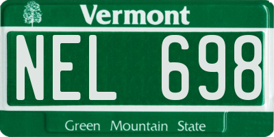 VT license plate NEL698