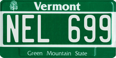 VT license plate NEL699