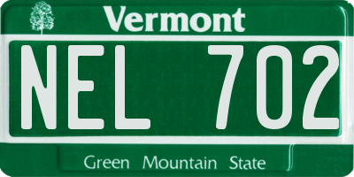 VT license plate NEL702
