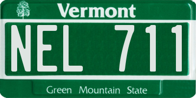 VT license plate NEL711