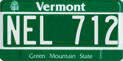 VT license plate NEL712