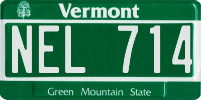 VT license plate NEL714