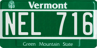 VT license plate NEL716