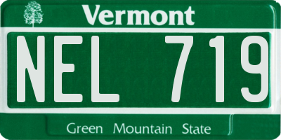 VT license plate NEL719