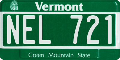 VT license plate NEL721