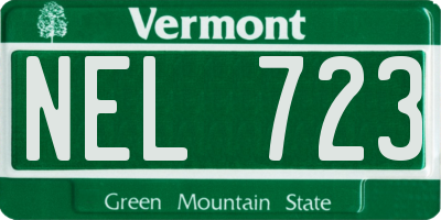 VT license plate NEL723