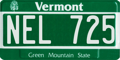 VT license plate NEL725