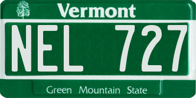 VT license plate NEL727