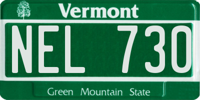 VT license plate NEL730