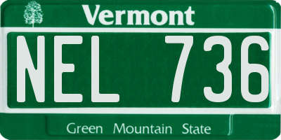 VT license plate NEL736