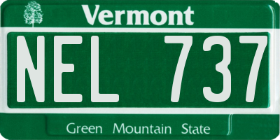 VT license plate NEL737