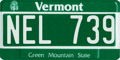VT license plate NEL739