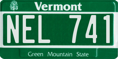 VT license plate NEL741