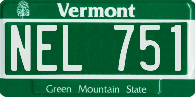 VT license plate NEL751