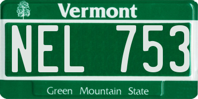 VT license plate NEL753