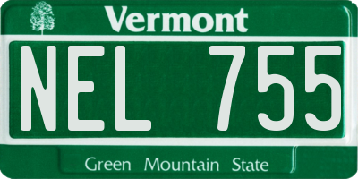 VT license plate NEL755