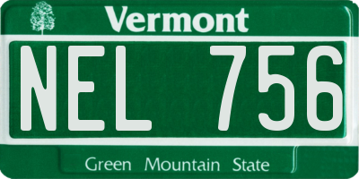 VT license plate NEL756