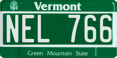VT license plate NEL766